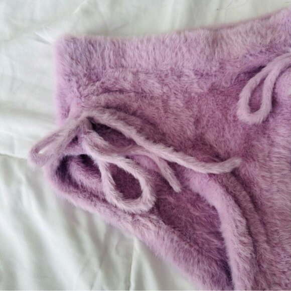 For Love And Lemons Faux Mohair Short Lavender Cozy Knit  Size Small NWOT - Picture 4 of 8